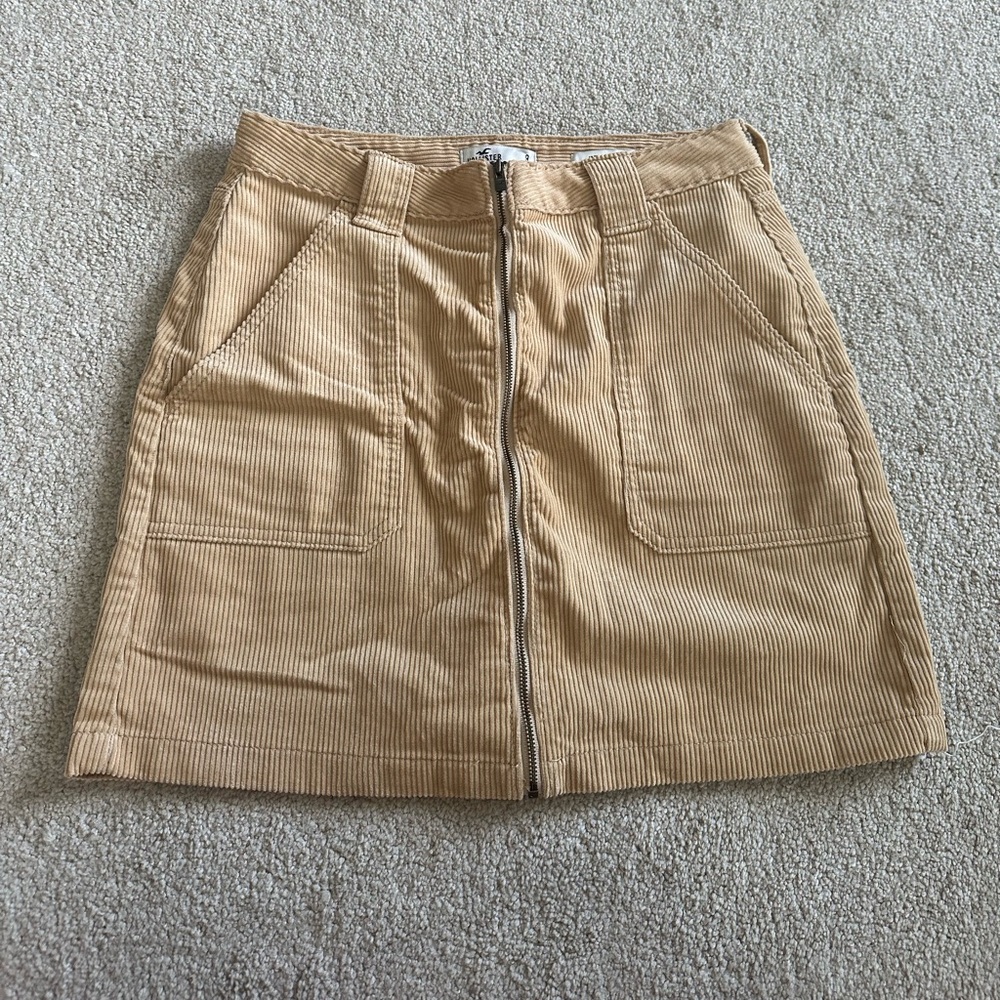 Hollister Tan Corduroy Skirt NWT
